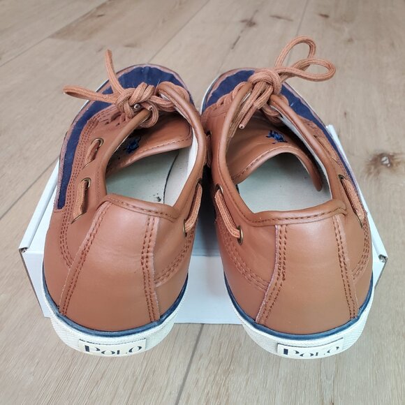 Polo Ralph Lauren Parkstone Low Canvas Leather Mens Size 12 D Duck Boat READ - Picture 4 of 12